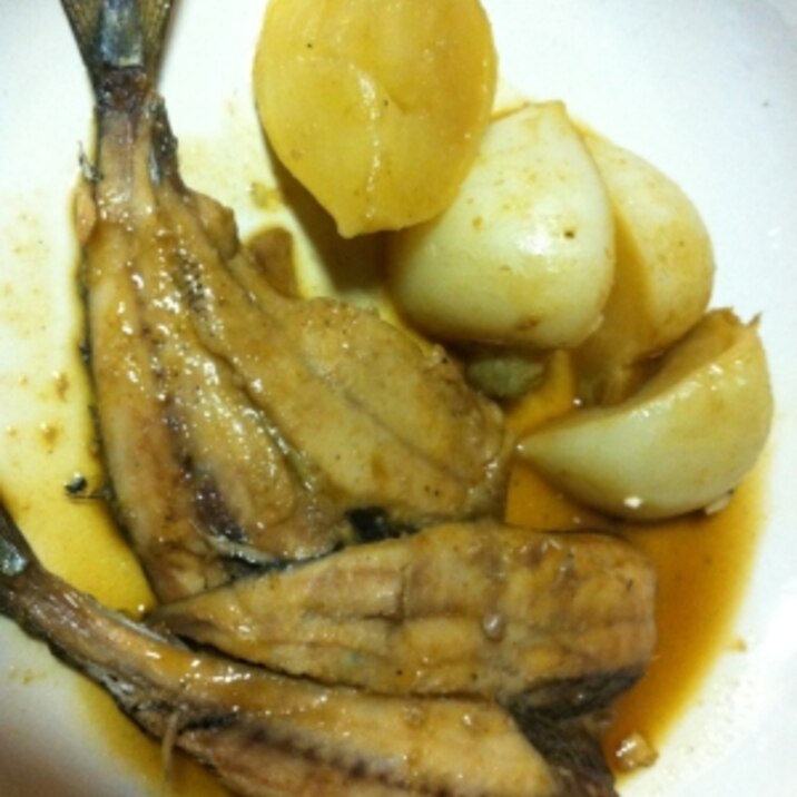 シリコンスチーマーで秋刀魚とかぶの生姜焼き